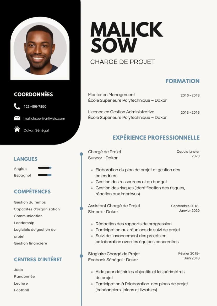 CV Moderne 